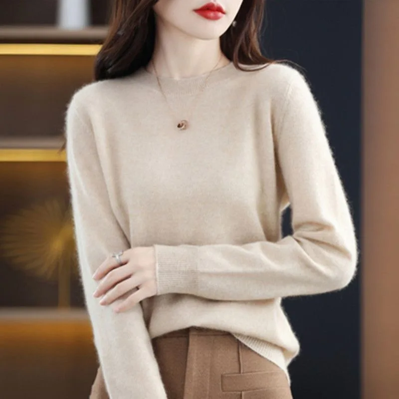 New Women Sweater O-neck Autumn Winter Basic Pullover Warm Casual Pulls Jumpers Korean Fashion Spring Knitwear Bottoming Shirt - Image 4