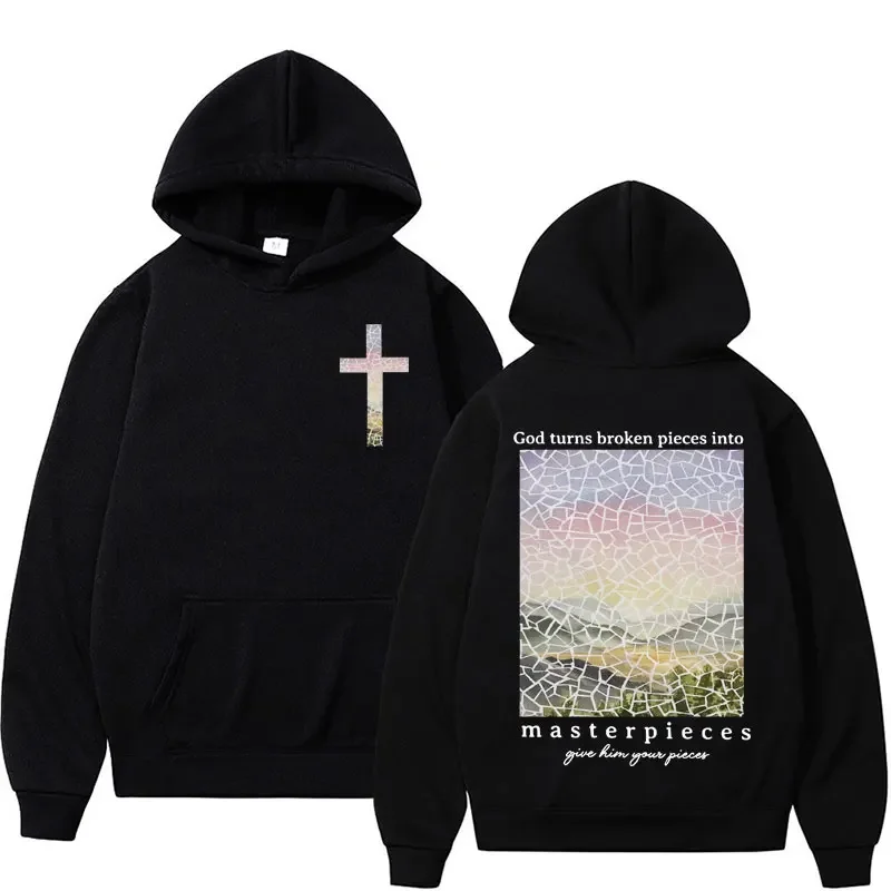 Harajuku Aesthetic Christian Jesus Church Hoodie Bible Verse God Loves You Hooded Men's Women Vintage Sweatshirts Streetwear Y2K - Image 3