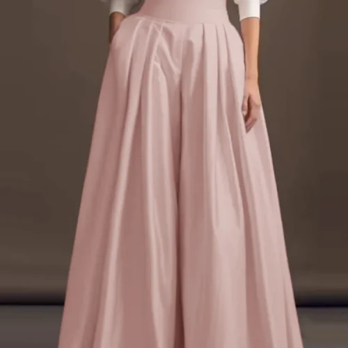 2025 ZANZEA Vintage High Waisted Office Pantalons Fashion Solid Pleating Pants Women Wide Leg Formal Trouser Casual Pockets Pant