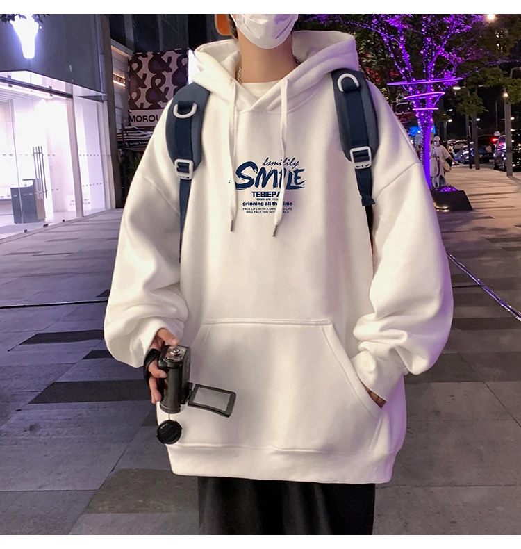 2025 New Men's Fashion Brand Hooded Sweatshirt for Spring and Autumn, Hoodie with Hong Kong Style, Loose Outerwear - Image 5