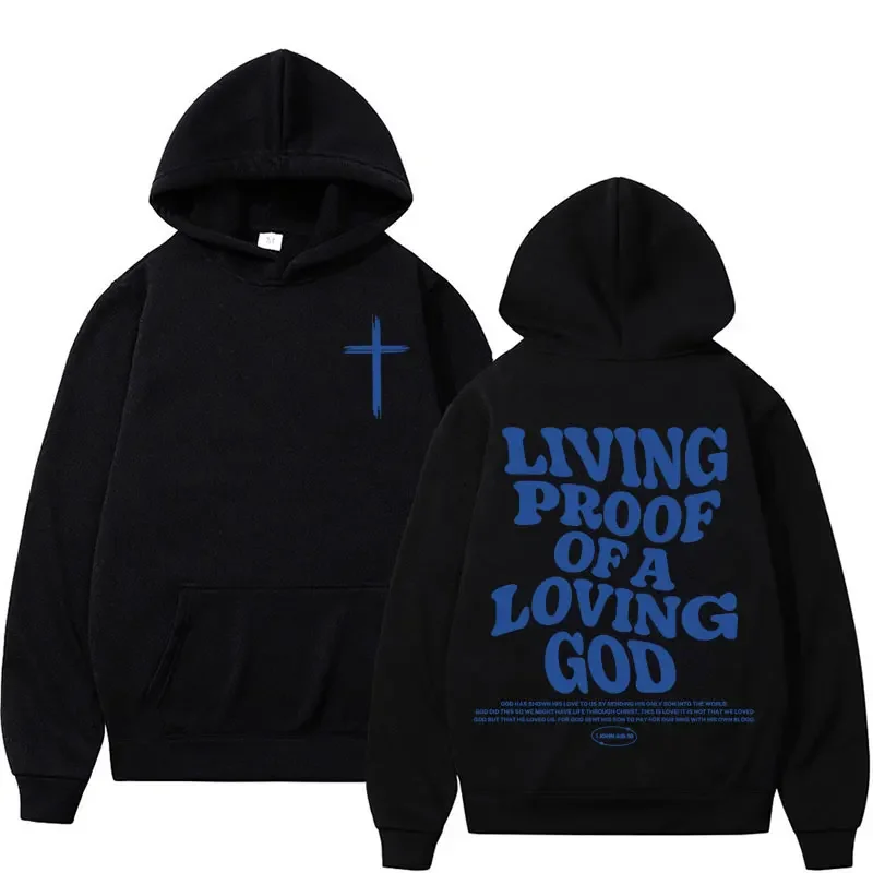 Harajuku Aesthetic Christian Jesus Church Hoodie Bible Verse God Loves You Hooded Men's Women Vintage Sweatshirts Streetwear Y2K - Image 6