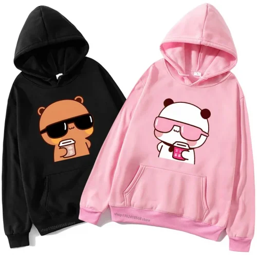 Couple Hoodies Bubu Dudu hoodie Sweatshirt Cartoon Kawaii Print Pullover Harajuku Men Women Sudaderas warm fleece hooded