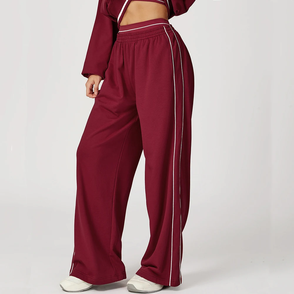 Sports Pants Women Loose High Waist Wide Leg Pants Gym Fitness Yoga Leggings Female Workout Running Cycling Pants Athletic Wear