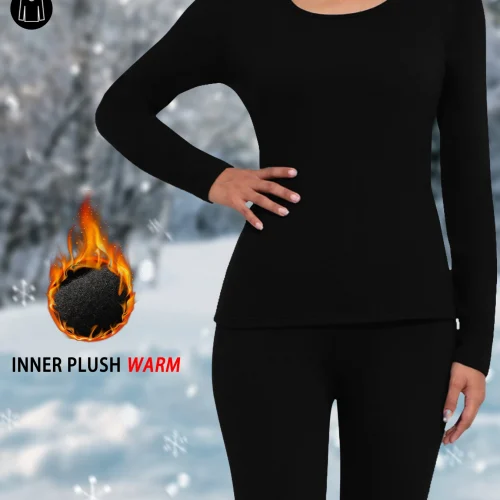 Thermal Underwear Tops for Women Long, Sleeve Shirts Super Soft Cold Weather,Home leisure casual wear